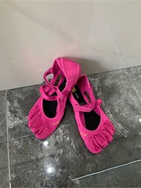 Vibram Pink Five-Toe Mary Jane Flats